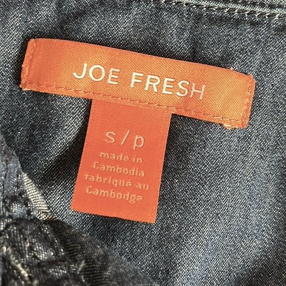 Joe Fresh Oversized Denim Chambray Button Down Shirt - Picture 3 of 4
